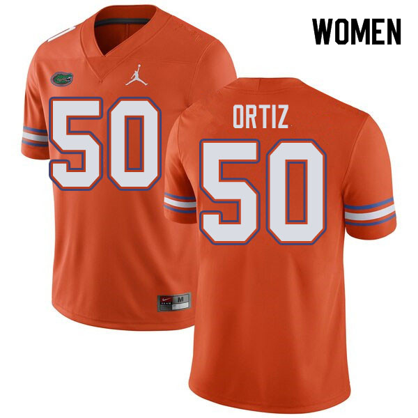 Jordan Brand Women #50 Marco Ortiz Florida Gators College Football Jerseys Sale-Orange